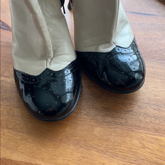 Leather boots Two Toned wing tip - Picture 2 of 7